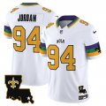 Cheap Men's New Orleans Saints #94 Cameron Jordan White 2024 F.U.S.E. Vapor Limited Stitched Jersey