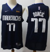 Wholesale Cheap Mavericks #77 Luka Doncic Navy Basketball Swingman Statement Edition 2019-2020 Jersey