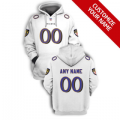 Wholesale Cheap Men's Baltimore Ravens Active Player White Custom 2021 Pullover Hoodie