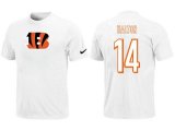 Wholesale Cheap Nike Cincinnati Bengals #14 Andy Dalton Name & Number NFL T-Shirt White