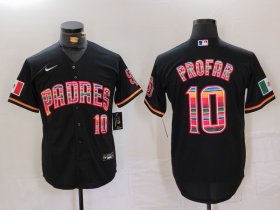 Men\'s San Diego Padres #10 Jurickson Profar Black Mexico Cool Base Stitched Jersey