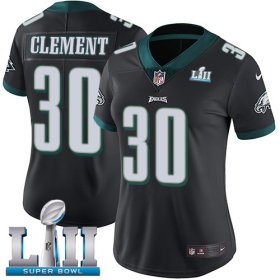 Wholesale Cheap Nike Eagles #30 Corey Clement Black Alternate Super Bowl LII Women\'s Stitched NFL Vapor Untouchable Limited Jersey