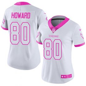 Wholesale Cheap Nike Buccaneers #80 O. J. Howard White/Pink Women\'s Stitched NFL Limited Rush Fashion Jersey