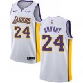 Wholesale Cheap Nike Los Angeles Lakers #24 Kobe Bryant White NBA Swingman Association Edition Jersey