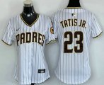 Cheap Women's San Diego Padres #23 Fernando Tatis Jr White Limited Cool Base Jersey