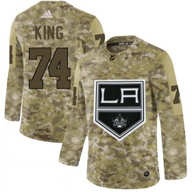 Wholesale Cheap Adidas Kings #74 Dwight King Camo Authentic Stitched NHL Jersey