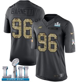 Wholesale Cheap Nike Eagles #96 Derek Barnett Black Super Bowl LII Men\'s Stitched NFL Limited 2016 Salute To Service Jersey