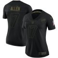 Wholesale Cheap Women's Buffalo Bills #17 Josh Allen Black Salute To Service Limited Stitched NFL Jersey