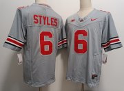 Cheap Men's Ohio State Buckeyes #6 Sonny Styles Grey FUSE College Football Jersey