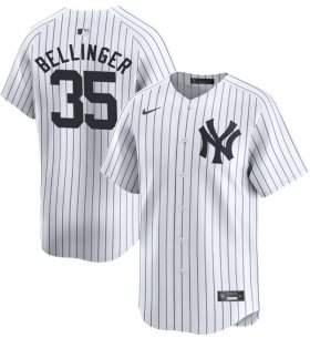 Cheap Men\'s New York Yankees #35 Cody Bellinger White 2024 Home Limited With Name Stitched Baseball Jersey