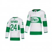 Wholesale Cheap Adidas Maple Leafs #24 Kasperi Kapanen White 2019 St. Patrick's Day Authentic Player Stitched Youth NHL Jersey