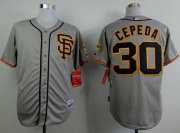 Wholesale Cheap Giants #30 Orlando Cepeda Grey Cool Base Stitched MLB Jersey