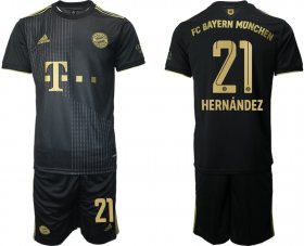 Wholesale Cheap Men 2021-2022 ClubBayern Munchen away black 21 Adidas Soccer Jersey