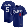 Cheap Men's Los Angeles Dodgers #5 Freddie Freeman Royal 2024 World Series Champions Alternate Limited Stitched Baseball Jersey