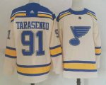 Wholesale Cheap Men's St Louis Blues #91 Vladimir Tarasenko Cream 2022 Winter Classic Authentic Jersey