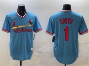 Cheap Men's St. Louis Cardinals #1 Ozzie Smith Blue Stitched Baseball Jersey