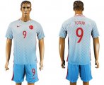 Wholesale Cheap Turkey #9 Tosun Away Soccer Country Jersey