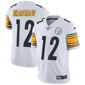 Wholesale Cheap Nike Steelers #12 Terry Bradshaw White Men\'s Stitched NFL Vapor Untouchable Limited Jersey