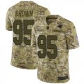 Wholesale Cheap Nike Panthers #95 Derrick Brown Camo Men's Stitched NFL Limited 2018 Salute To Service Jersey