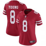 Wholesale Cheap Nike 49ers #8 Steve Young Red Team Color Women's Stitched NFL Vapor Untouchable Limited Jersey