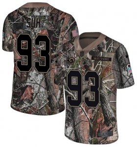 Wholesale Cheap Nike Rams #93 Ndamukong Suh Camo Youth Stitched NFL Limited Rush Realtree Jersey