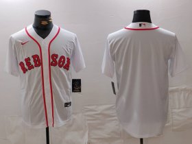 Cheap Men\'s Boston Red Sox Blank White Cool Base Stitched Jersey