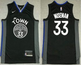 Wholesale Cheap Men\'s Golden State Warriors #33 James Wiseman Black 2021 Nike Swingman Stitched NBA Jersey