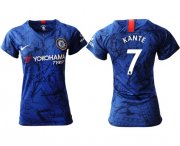 Wholesale Cheap Women's Chelsea #7 Kante Home Soccer Club Jersey