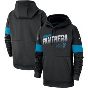 Wholesale Cheap Carolina Panthers Nike Sideline Team Logo Performance Pullover Hoodie Black