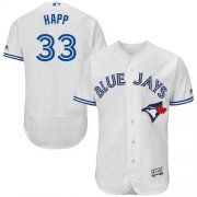 Wholesale Cheap Blue Jays #33 J.A. Happ White Flexbase Authentic Collection Stitched MLB Jersey