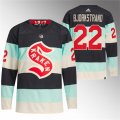 Cheap Men's Seattle Kraken #22 Oliver Bjorkstrand Deep Sea Blue 2024 Winter Classic Primegreen Stitched Jersey