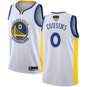 Wholesale Cheap Warriors #0 DeMarcus Cousins White 2019 Finals Bound Basketball Swingman Association Edition Jersey