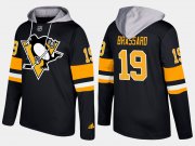 Wholesale Cheap Penguins #19 Derick Brassard Black Name And Number Hoodie