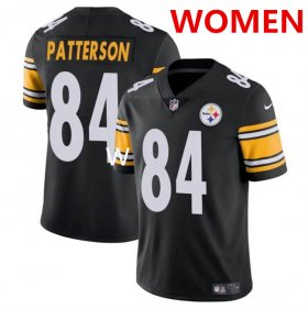 Cheap Women\'s Pittsburgh Steelers #84 Cordarrelle Patterson Black Vapor Football Stitched Jersey