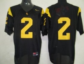 Wholesale Cheap USC Trojans #2 Robert Woods Black Jersey