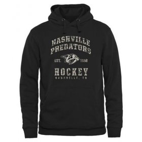 Wholesale Cheap Men\'s Nashville Predators Black Camo Stack Pullover Hoodie