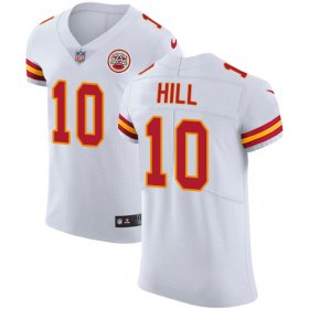 Wholesale Cheap Nike Chiefs #10 Tyreek Hill White Men\'s Stitched NFL Vapor Untouchable Elite Jersey