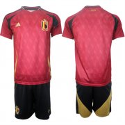 Cheap Men's Belgium National Team Blank Red 2024-25 Home Soccer Jersey Suit