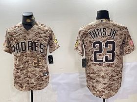 Men\'s San Diego Padres #23 Fernando Tatis Jr Camo Stitched Cool Base Nike Jerseys