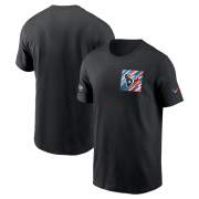 Wholesale Cheap Men's Houston Texans Black 2023 Crucial Catch Sideline Tri-Blend T-Shirt