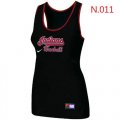 Wholesale Cheap Women's Nike Cleveland Indians Tri-Blend Racerback Stretch Tank Top Black