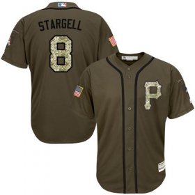 Wholesale Cheap Pirates #8 Willie Stargell Green Salute to Service Stitched Youth MLB Jersey