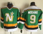 Wholesale Cheap Stars #9 Mike Modano Green CCM Throwback Youth Stitched NHL Jersey