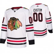 Wholesale Cheap Chicago Blackhawks Custom 2019-20 Away Authentic Player White NHL Jersey