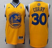 Wholesale Cheap Men's Golden State Warriors #30 Stephen Curry Revolution 30 Swingman Yellow Jersey