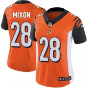 Wholesale Cheap Nike Bengals #28 Joe Mixon Orange Alternate Women's Stitched NFL Vapor Untouchable Limited Jersey