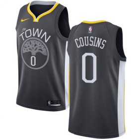 Wholesale Cheap Men\'s Nike Golden StateWarriors #0 DeMarcus Cousins Black NBA Swingman Statement Edition Jersey