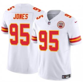 Men\'s Kansas City Chiefs #95 Chris Jones White 2024 F.U.S.E Vapor Untouchable Limited Stitched Football Jersey