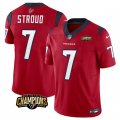 Cheap Men's Houston Texans #7 C.J. Stroud Red 2023 F.U.S.E. AFC South Champions Patch Vapor Untouchable Limited Football Stitched Jersey