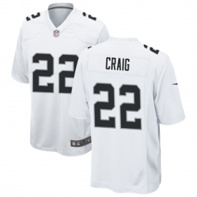 Men\'s Las Vegas Raiders #22 Roger Craig Nike White Vapor Limited Jersey